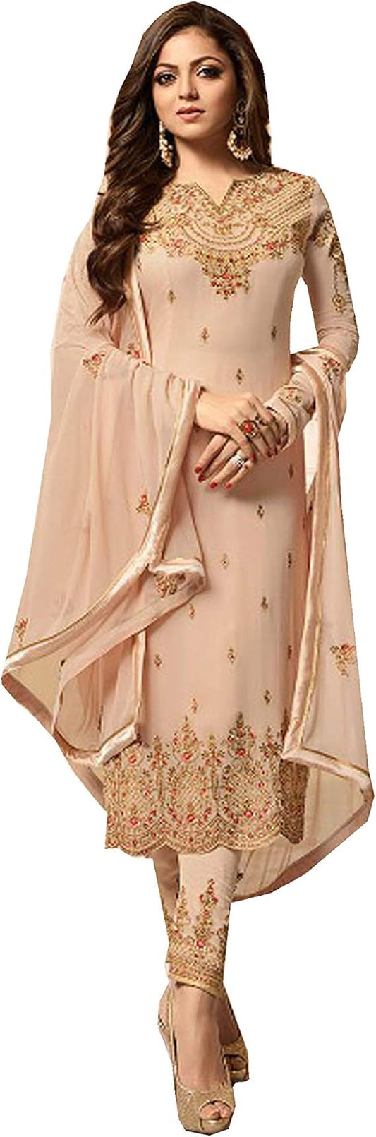 Beige Womens Salwaar Kameez (D)